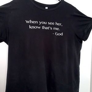 Black Slogan tee shirt